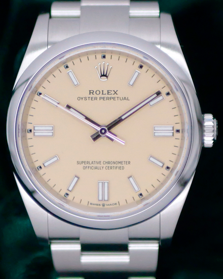 2025 Rolex Oyster Perpetual 41MM Beige Dial Oyster Bracelet (134300)