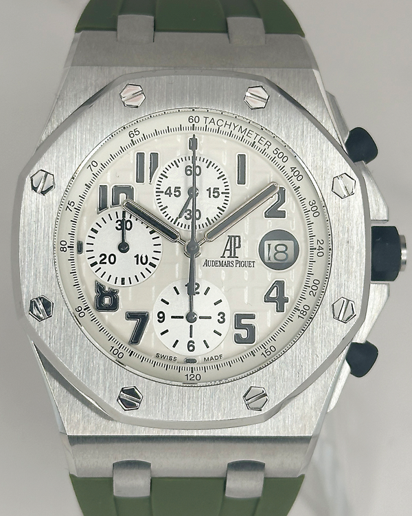 2006 Audemars Piguet Royal Oak Offshore Chronograph "Safari" 42MM White Dial Rubber Strap (26020ST.OO.D091CR.01)