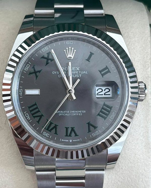 2025 Rolex Datejust "Wimbledon" 41MM Slate Dial Oyster Bracelet (126334)