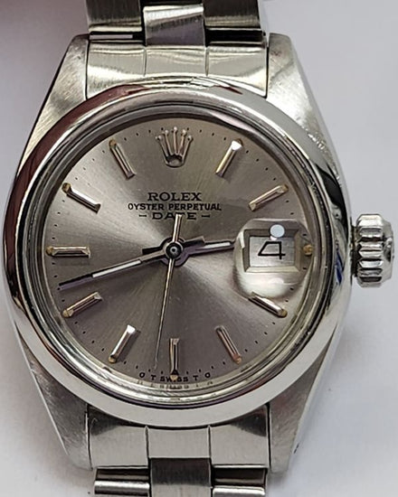 Rolex Oyster Perpetual Lady Date 26MM Silver Dial Oyster Bracelet (6916)