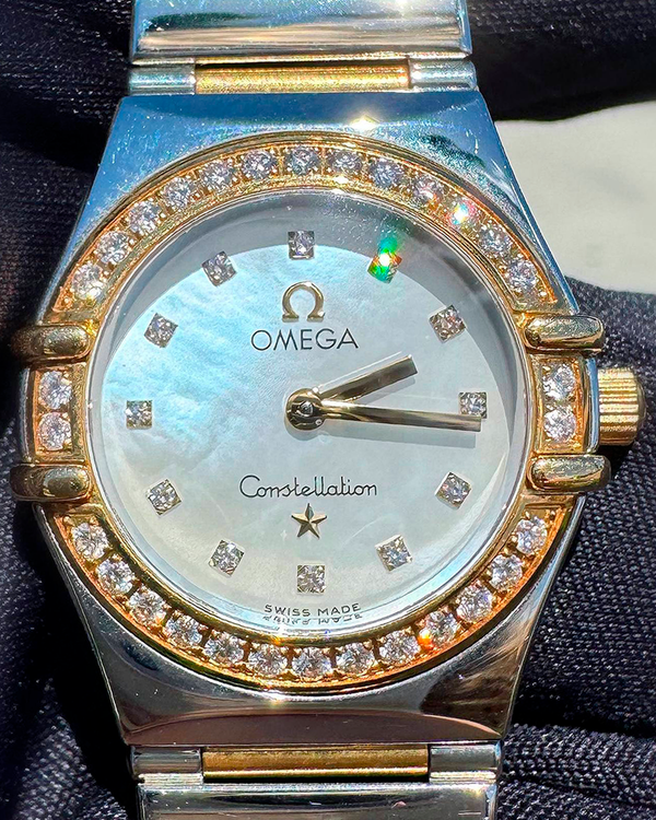 Omega Constellation 22.5MM Quartz Mother of Pearl Dial Two-Tone Bracelet (1365.75.00)