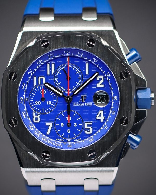 Audemars Piguet Royal Oak Offshore Chronograph 42MM "Indigo" Blue Dial Rubber Strap (26470ST.OO.A030CA.01)