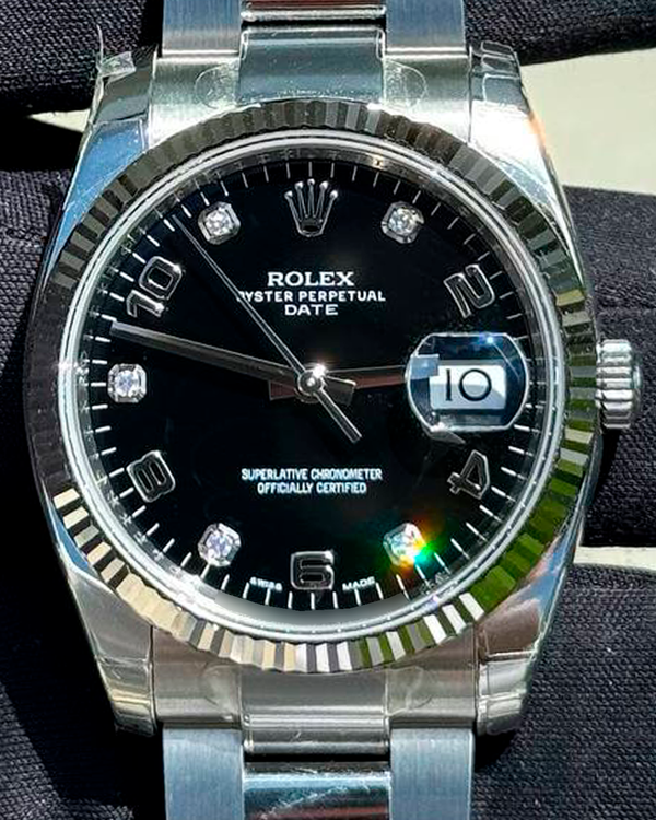 2017 Rolex Oyster Perpetual Date 34MM Black Dial Oyster Bracelet (115234)