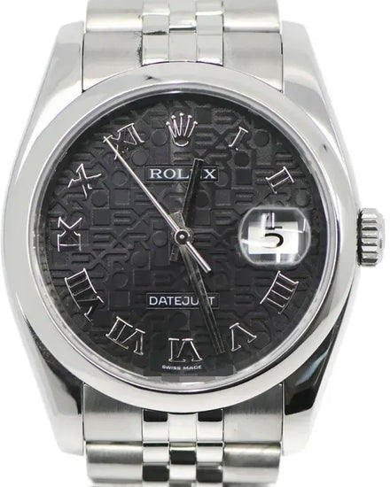 Rolex Datejust 36MM Black "Jubilee Motif" Dial Jubilee Bracelet (116200)