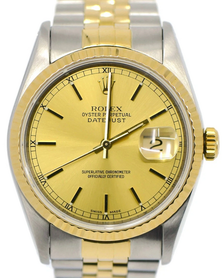 Rolex Datejust 36MM Champagne Dial Two-Tone Jubilee Bracelet (16233)