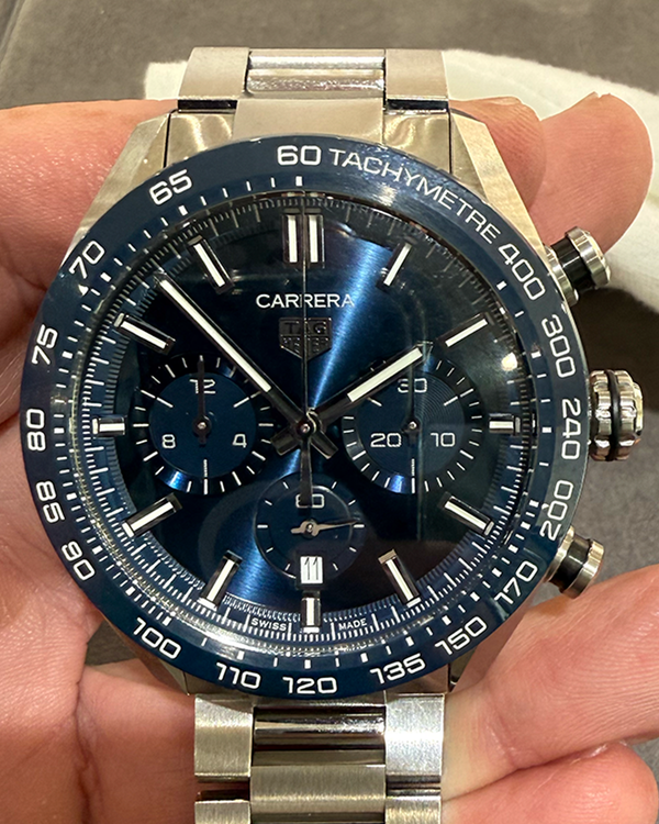 Tag Heuer Carrera Chronograph 44MM Blue Dial Steel Bracelet (CBN2A1A.BA0643)