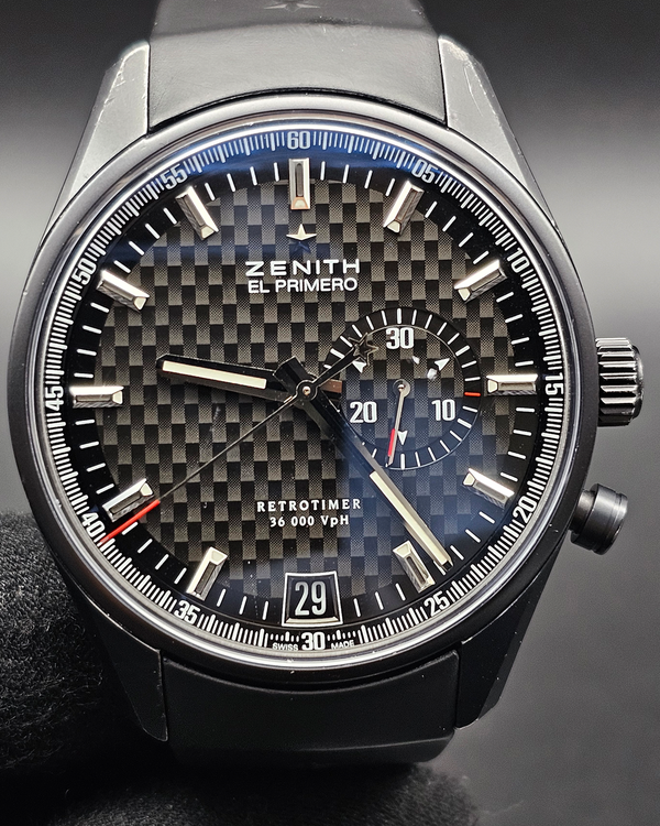 2014 Zenith El Primero Retrotimer 42MM Black Dial Rubber Strap (75.2030.4055/21.R580)