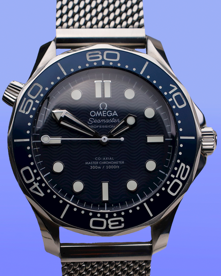 2024 Omega Seamaster Diver 300M "James Bond 60th Anniversary" 42MM Blue Dial Steel Bracelet (210.30.42.20.03.002)