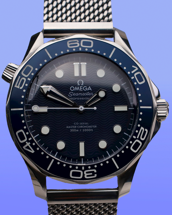 2024 Omega Seamaster Diver 300M "James Bond 60th Anniversary" 42MM Blue Dial Steel Bracelet (210.30.42.20.03.002)