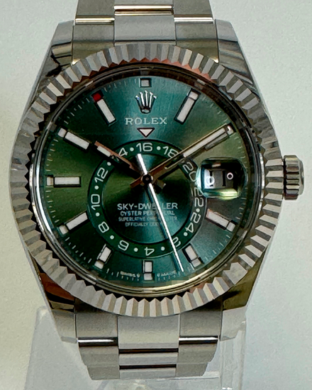 2025 Rolex Sky-Dweller 42MM Green Dial Oyster Bracelet (336934)