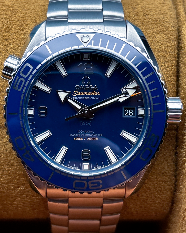 2022 Omega Seamaster Planet Ocean 600M 43.5MM Blue Dial Steel Bracelet (215.30.44.21.03.001)