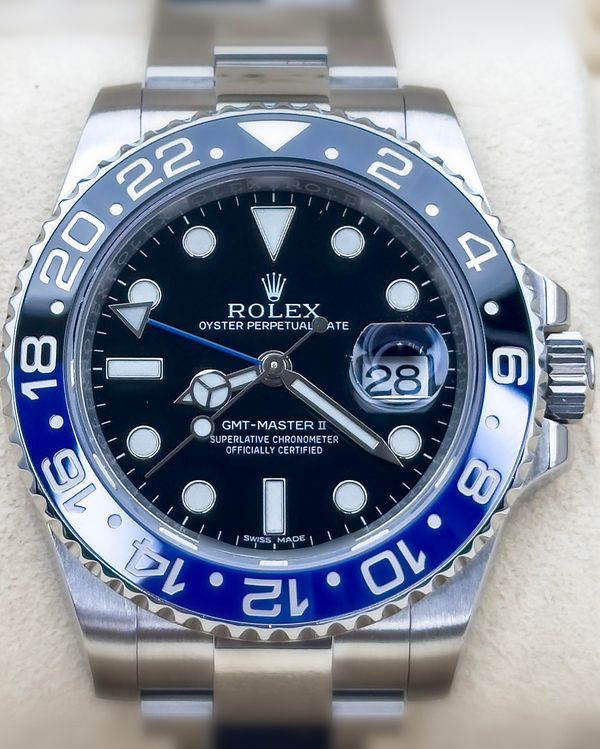 2015 Rolex GMT-Master II "Batman" 40MM Black Dial Oyster Bracelet (116710BLNR)