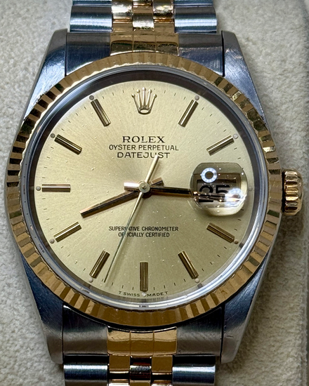 Rolex Datejust 36MM Champagne Dial Two-Tone Jubilee Bracelet (16233)