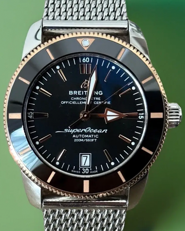Breitling Superocean Heritage 42MM Black Dial Steel Bracelet (UB2010)