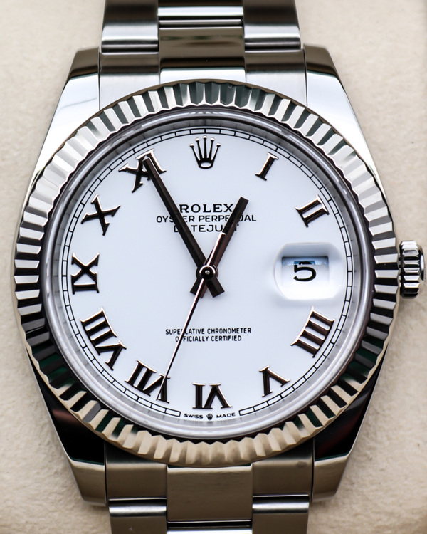 2021 Rolex Datejust 41MM White Dial Oyster Bracelet (126334)