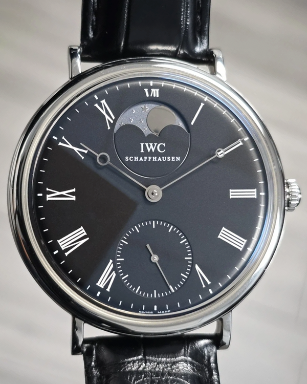 2014 IWC Schaffhausen Portofino 46MM Black Dial Leather Strap (IW544801)