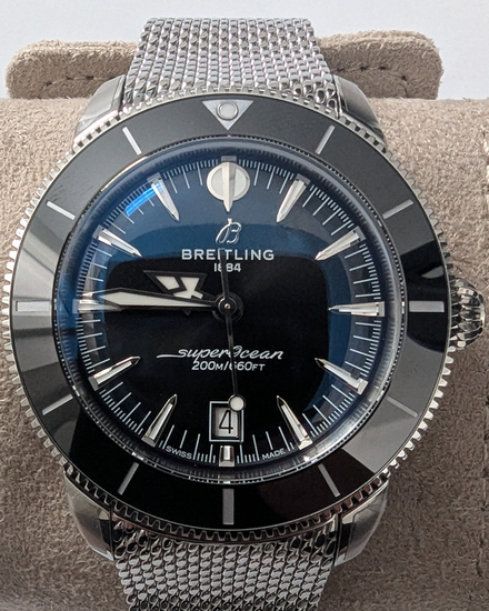 2025 Breitling Superocean Heritage 44MM Black Dial Steel Bracelet (AB3112)