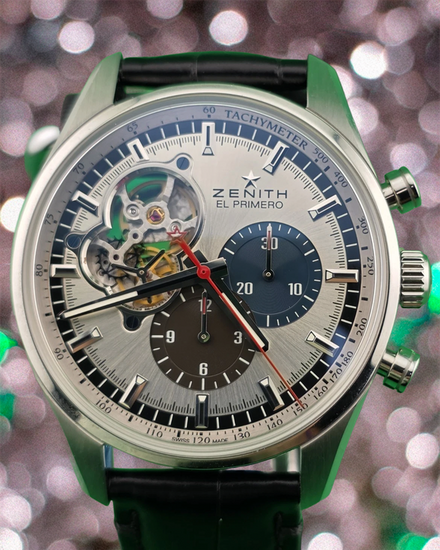 Zenith Chronomaster 42MM Silver Dial Leather Strap (03.2040.4061/69.C496)