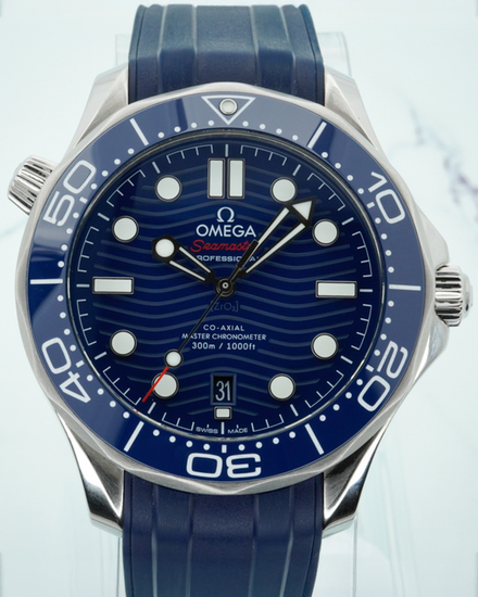 2020 Omega Seamaster Diver 300M 42MM Blue Dial Rubber Strap (210.32.42.20.03.001)