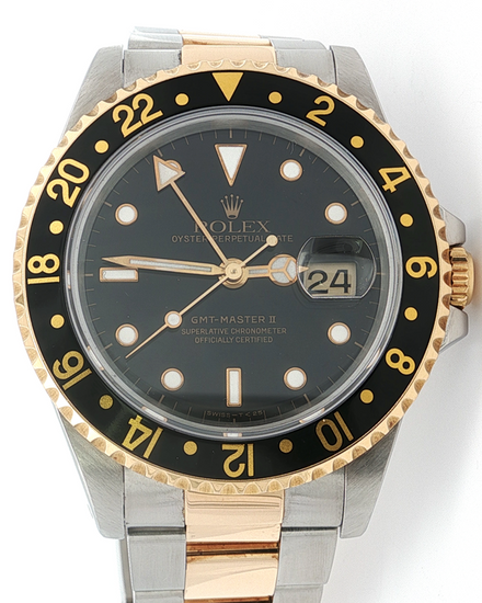 1994 Rolex GMT-Master II 40MM Black Dial Two-Tone Oyster Bracelet (16713)