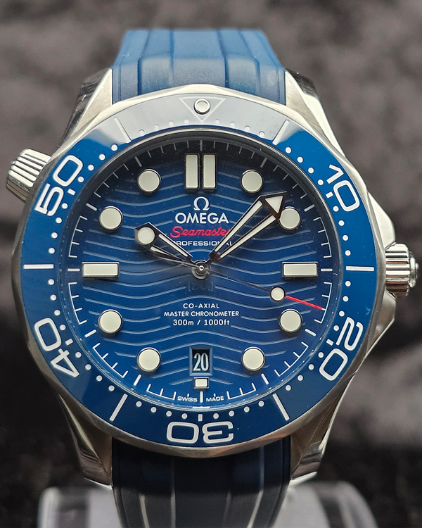 2024 Omega Seamaster Diver 300M 42MM Blue Dial Rubber Strap (210.32.42.20.03.001)