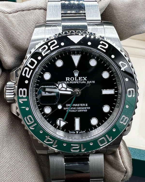 2025 Rolex GMT-Master II "Sprite" 40MM Black Dial Oyster Bracelet (126720VTNR)