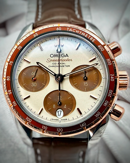 2024 Omega Speedmaster 38MM Brown Dial Leather Strap (324.23.38.50.02.002)