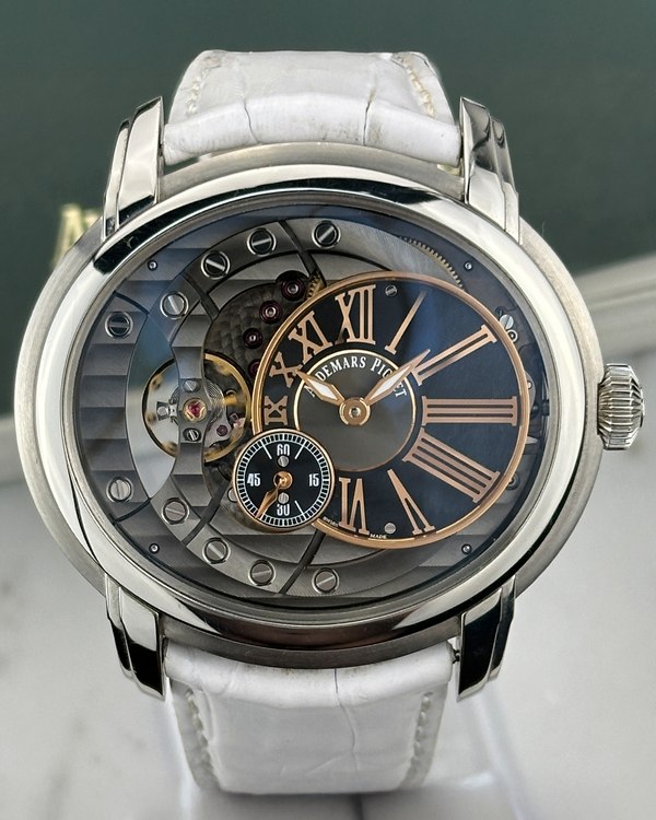 2016 Audemars Piguet Millenary 4101 47MM Skeleton Dial Leather Strap (15350ST.OO.D002CR.01)