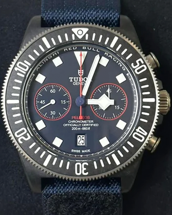 2025 Tudor Pelagos FXD Chrono "Alinghi Red Bull Racing Edition" 43MM Blue Dial Textile Strap (25807KN)