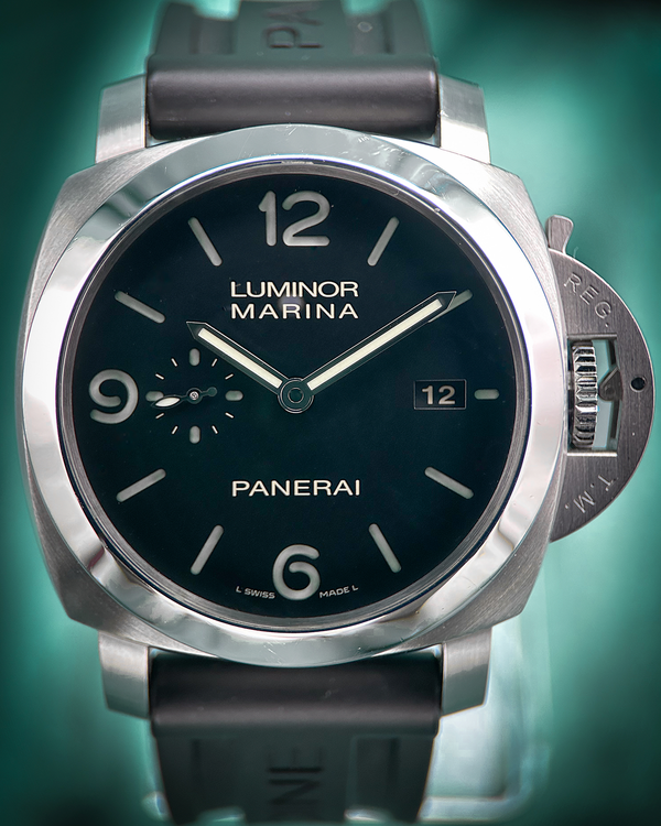 2016 Panerai Luminor Marina 1950 3 Days 44MM Black Dial Rubber Strap (PAM00312)