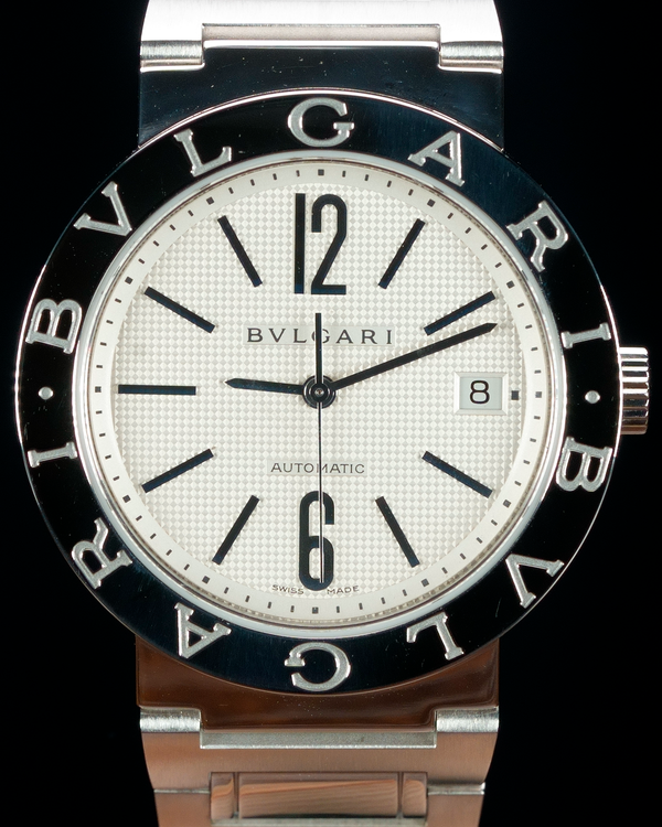 Bvlgari Bvlgari 38MM White Dial Steel Bracelet (BB38SSAUTO)