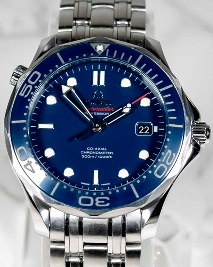 2018 Omega Seamaster Diver 300M 41MM Blue Dial Steel Bracelet (212.30.41.20.03.001)