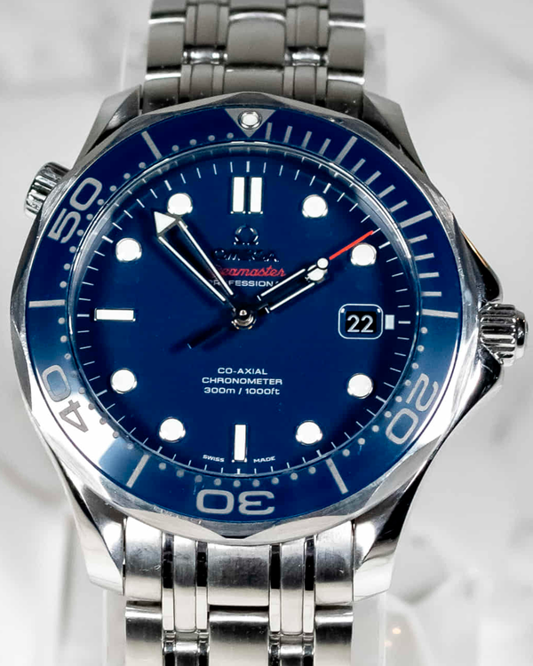 2018 Omega Seamaster Diver 300M 41MM Blue Dial Steel Bracelet (212.30.41.20.03.001)