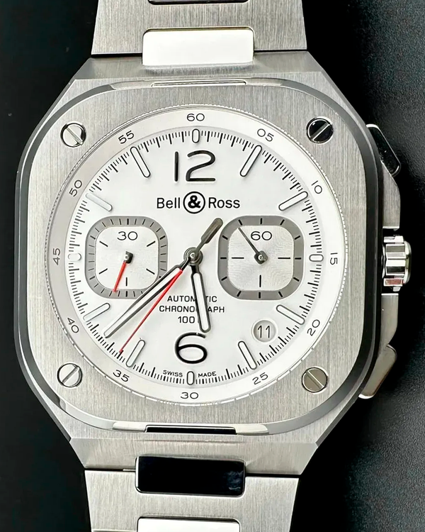 2023 Bell & Ross BR 05 "White Hawk" 42MM Silver Dial Steel Bracelet (BR05C-SI-ST/SST)