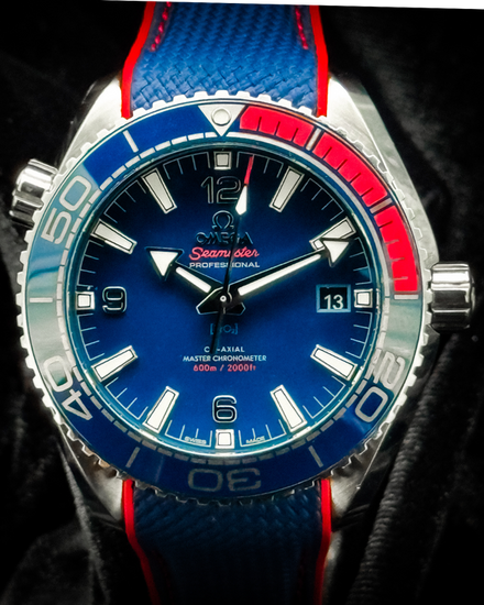 2017 Omega Seamaster Planet Ocean 600M "Pyeongchang 2018" L.E. 43.5MM Blue Dial Rubber Strap (522.32.44.21.03.001)