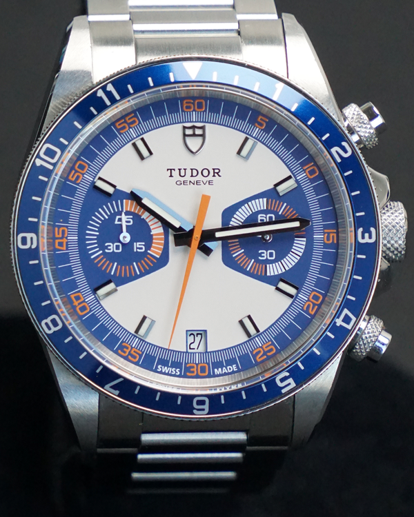 2015 Tudor Heritage Chrono 42MM Silver Dial Steel Bracelet (70330B)