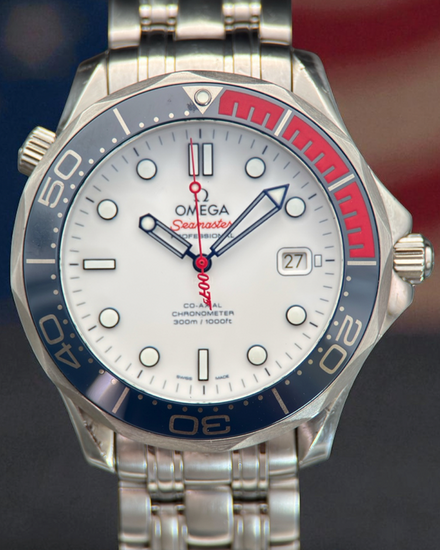 2021 Omega Seamaster Diver 300M "Bond 007 Commander's Watch" L.E. 41MM White Dial Steel Bracelet (212.32.41.20.04.001)