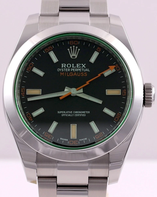 2021 Rolex Milgauss 40MM Black Dial Oyster Bracelet (116400GV)
