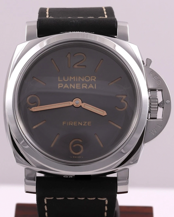 2016 Panerai Luminor 1950 3 Days Firenze 47MM Grey Dial Leather Strap (PAM00605)