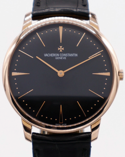 Vacheron Constantin Patrimony 40MM Black Dial Leather Strap (81180/000R)