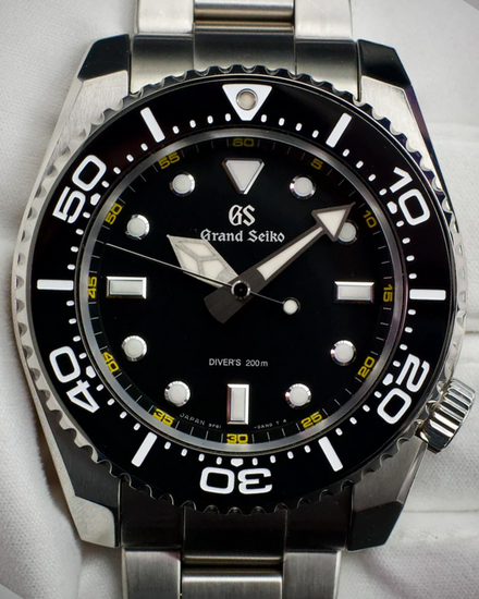 Grand Seiko Sport 43.6mm Quartz Black Dial Steel Bracelet (SBGX335)