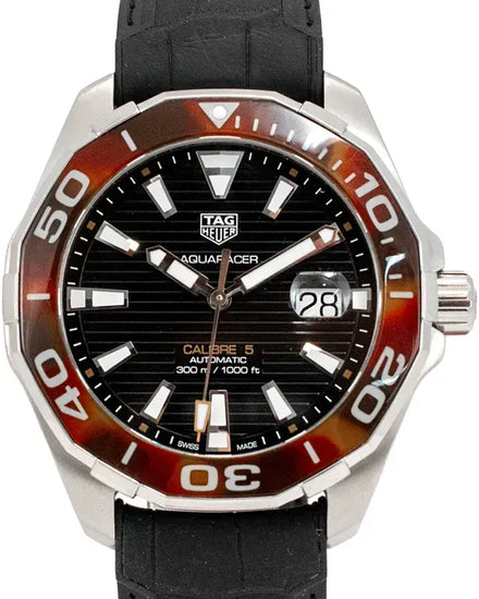 2021 Tag Heuer Aquaracer 43mm Black Dial Rubber Strap (WAY201N.FT6177)