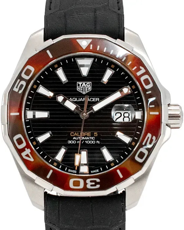 2021 Tag Heuer Aquaracer 43mm Black Dial Rubber Strap (WAY201N.FT6177)