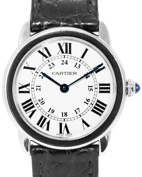 Cartier Ronde de Cartier 29MM Quartz Silver Dial Leather Strap (WSRN0019)