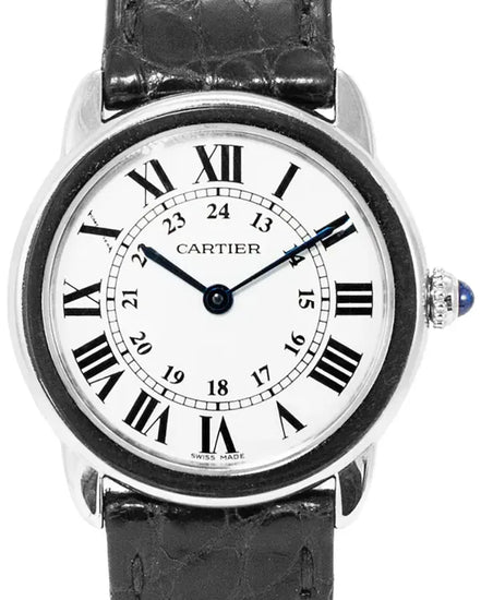 Cartier Ronde de Cartier 29MM Quartz Silver Dial Leather Strap (WSRN0019)