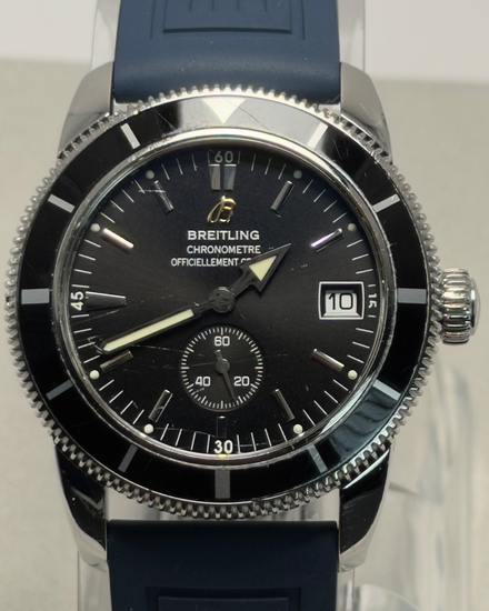 Breitling Superocean Heritage 38MM Black Dial Rubber Strap (A37320)