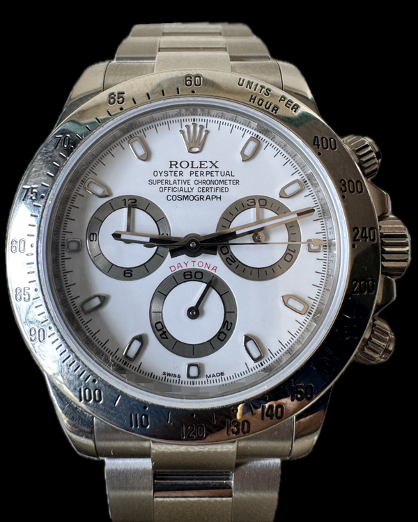 2011 Rolex Cosmograph Daytona 40MM White "APH" Dial Oyster Bracelet (116520)