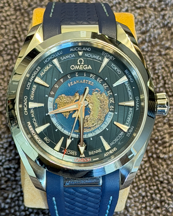 2023 Omega Seamaster Aqua Terra 150M 43MM Blue Dial Rubber Strap (220.12.43.22.03.001)