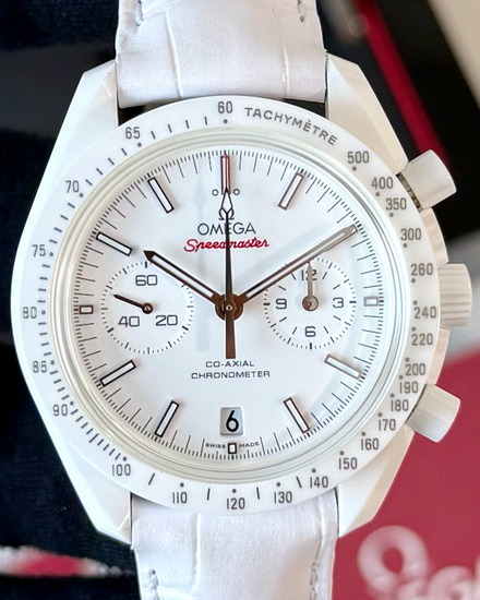 2020 Omega Speedmaster Dark Side of the Moon "White Side of the Moon" 44.25MM White Dial Leather Strap (311.93.44.51.04.002)