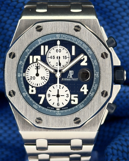 2005 Audemars Piguet Royal Oak Offshore "The Beast" Chronograph 42MM Blue Dial Steel Bracelet (25721ST.OO.1000ST.09.A)